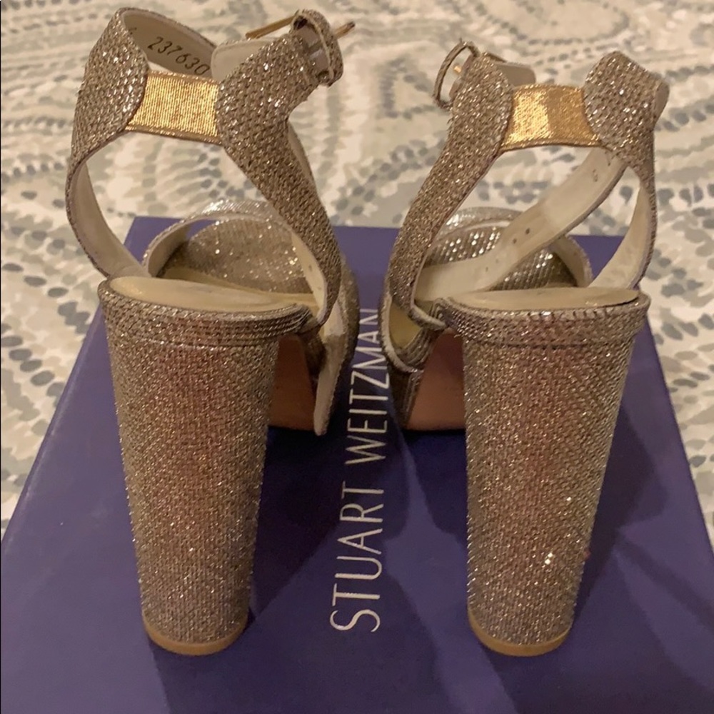 Stuart Weizman Glitter Platform Heels - image 2